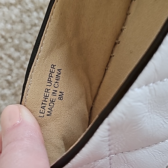 Talbots black and white quilted leather espadrilles size 8 euc - Picture 4 of 5